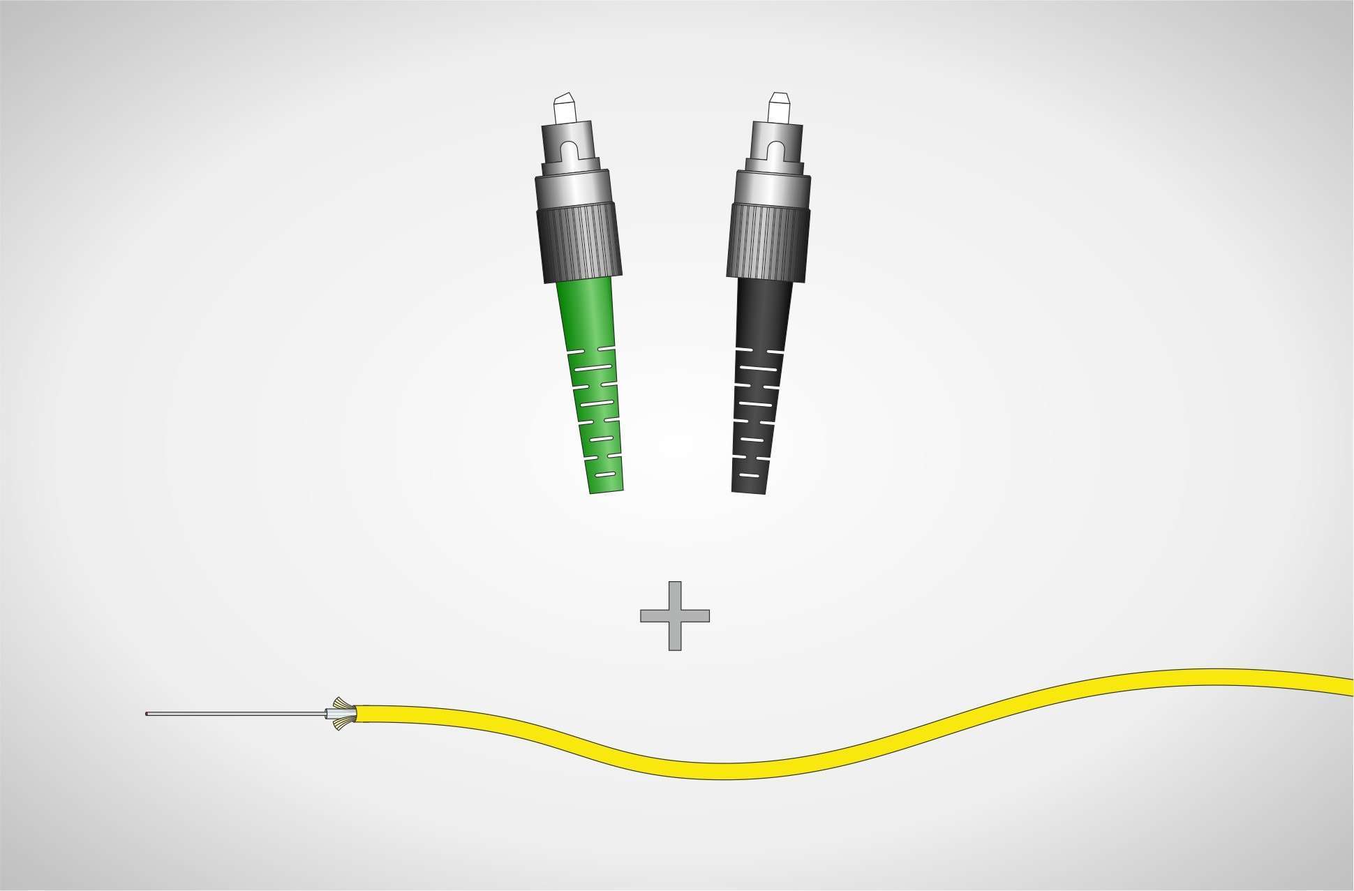 Configurable patch cable with Kevlar-reinforced tubing and a diameter of 2 mm