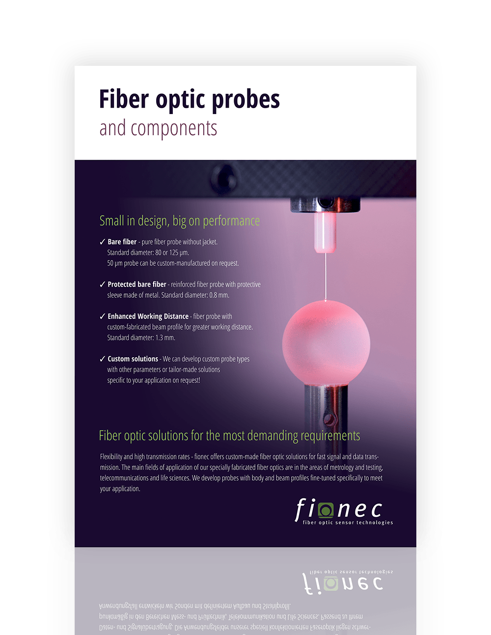 Product brochure fiber-optic probes