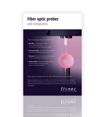 Product brochure fiber-optic probes backside